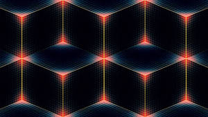 Dark Diamond Cubes Pattern Wallpaper