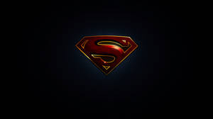 Dark Embossed Superman Logo Desktop Wallpaper