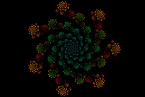 Dark Flower Pattern Wallpaper