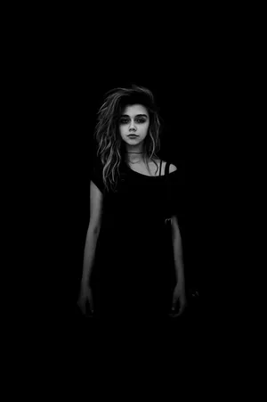 Dark Girl With Curly Hair Wallpaper
