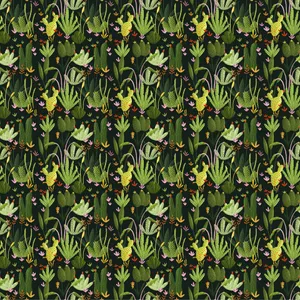 Dark Girly Vintage Cactus Pattern Wallpaper