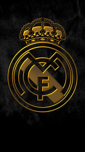 Dark Gold Real Madrid Cf Crest Wallpaper