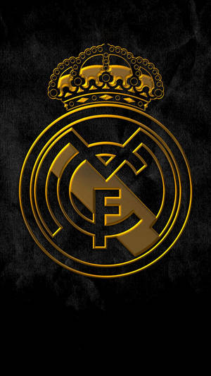 Dark Gold Real Madrid Cf Crest Wallpaper