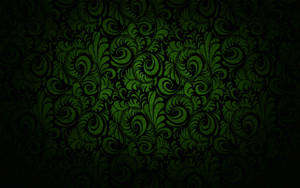 Dark Green Spiral Abstract Wallpaper
