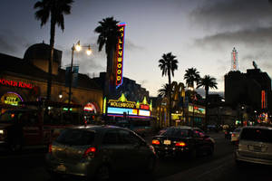 Dark Hollywood Street Wallpaper