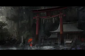 Dark Japanese Aya Shameimaru From Touhou Project Wallpaper