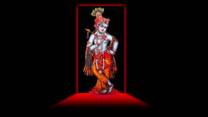 Dark Krishna At The Door Wallpaper