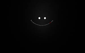 Dark Laptop Smiley With Quotes Wallpaper