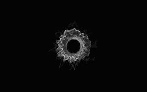 Dark Minimalist Bullet Hole Detail Wallpaper