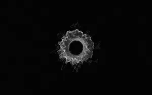 Dark Minimalist Bullet Hole Detail Wallpaper