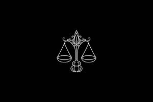 Dark Minimalist Libra Fancy Scale Wallpaper