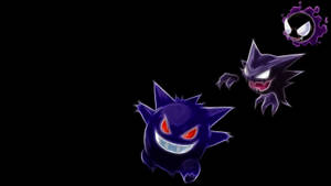 Dark Neon Gengar Evolution Wallpaper