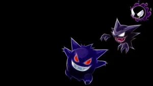 Dark Neon Gengar Evolution Wallpaper