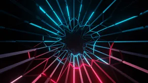 Dark Neon Red And Teal Wallpaper