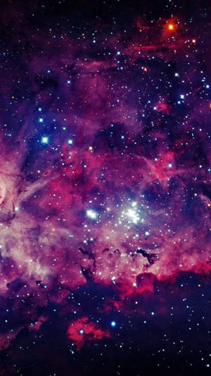 Dark Pink Nebula Space Iphone Wallpaper