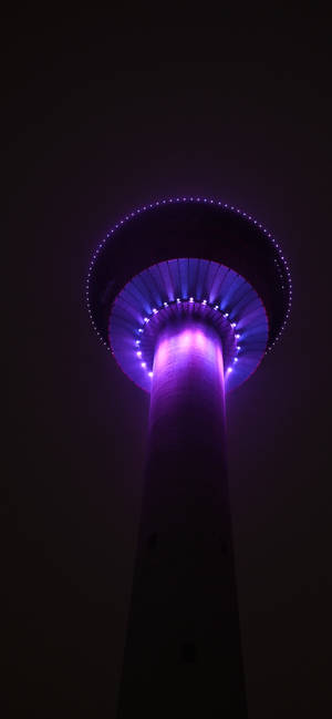 Dark Purple Tower Light Wallpaper