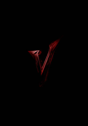 Dark Red Letter V Wallpaper