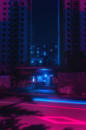 Dark Shack Neon City Wallpaper