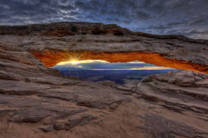 Dark Sky In Canyonlands National Park Wallpaper