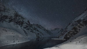 Dark Snowy Mountain Wallpaper