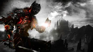 Dark Souls 3 Ashen One In Flames Wallpaper