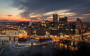 Dark Sunset Pittsburgh Wallpaper