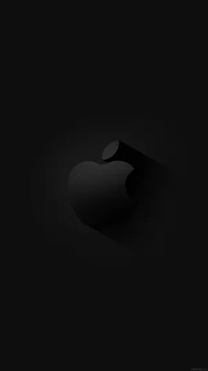 Dark Theme Black Apple Logo Wallpaper