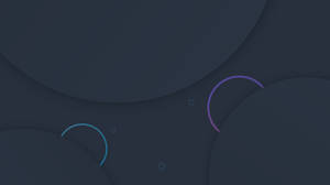 Dark Theme Glowing Abstract Circles Wallpaper