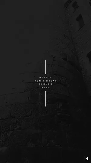 Dark Trippy Hearts Don't Break Around Here Wallpaper