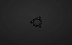 Dark Ubuntu Logo Minimalist Wallpaper