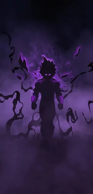 Dark Vegeta Purple Silhouette Wallpaper