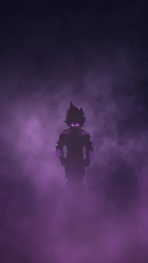 Dark Vegeta Purple Smoke Wallpaper