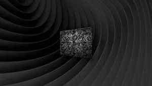 Dark Windows Logo With Swirl Print Wallpaper