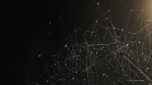 Dark Wireframe Abstract Art Wallpaper