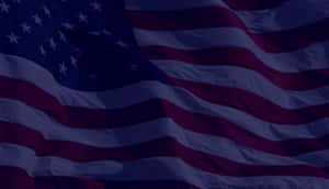 Darkened American Flag Background Wallpaper