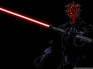 Darth Maul Star Wars Comic Art Wallpaper