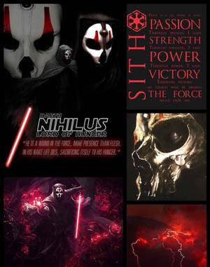 Darth Nihilus Aesthetic Collage Wallpaper