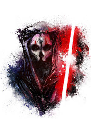 Darth Nihilus Paint Splatter Wallpaper