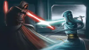 Darth Revan 4k Blue Lady Wallpaper