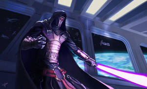Darth Revan In Starship Wallpaper