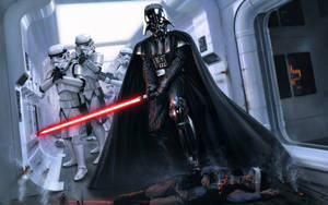 Darth Vader And His Troops Wallpaper