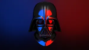 Darth Vader In Blue And Red Wallpaper