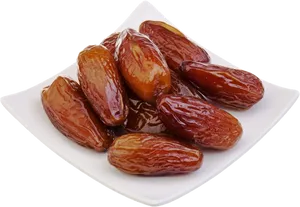 Dates On A Mini White Plate Wallpaper