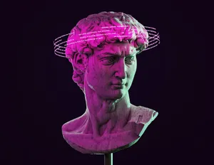 David Of Michelangelo Purple Aesthetic Wallpaper