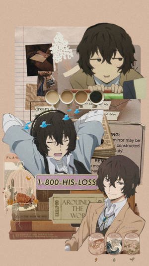 Dazai Aesthetic Collage Wallpaper