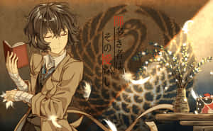 Dazai Osamu Anime Aesthetic Reading Book Wallpaper