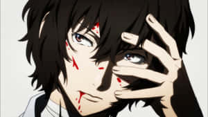 Dazai Osamu Anime Pose Bleeding Face Wallpaper