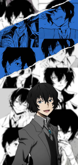 Dazai White And Blue Poster Wallpaper