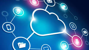 Dazzling Cloud Storage Symbol And Icons Wallpaper