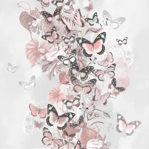 Dazzling Display Of Pink Rose Gold Butterflies Wallpaper
